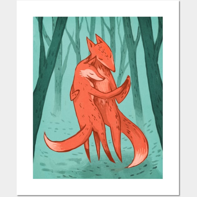 Fox Trot Wall Art by MichelleScribbles